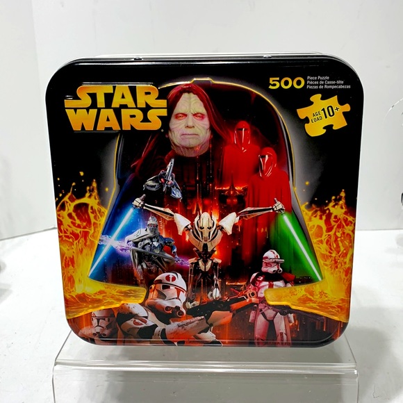 STAR WARS puzzle 500 pc double sided in metal tin New - Picture 2 of 10
